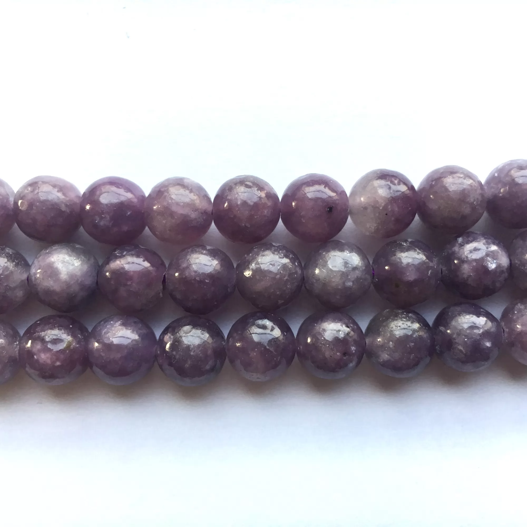 Lepidolite Natural, Plain Round, Approx 4mm-12mm, Approx 380mm