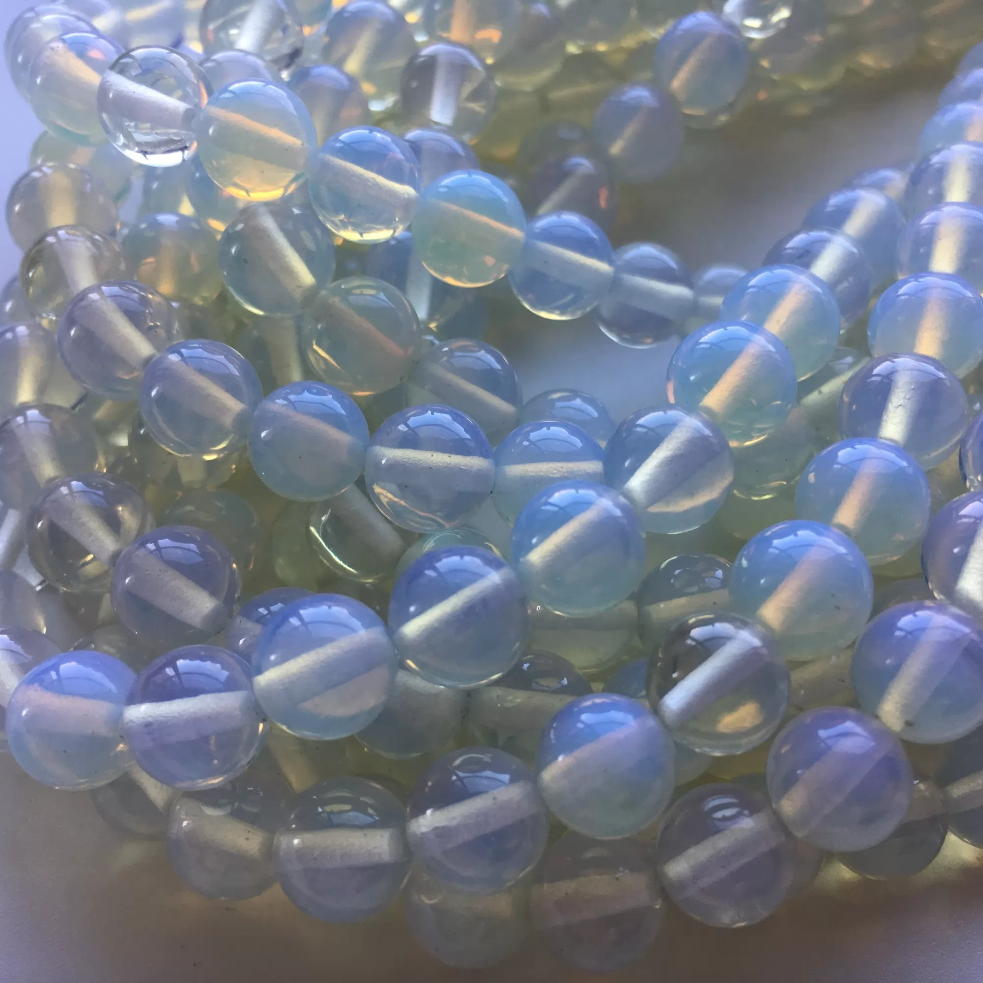 Opalite, Plain Round, Approx 4mm-12mm, Approx 380mm