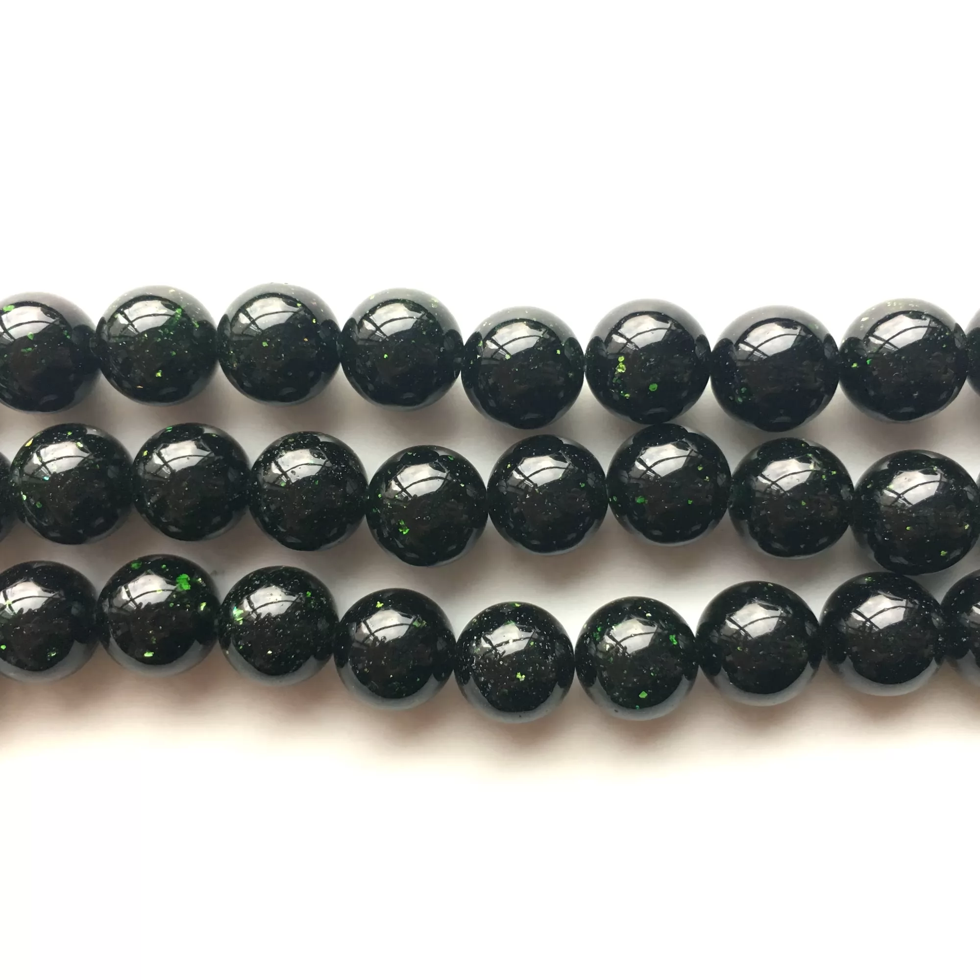 Green Goldstone, Plain Round, Approx 4mm-12mm, Approx 380mm
