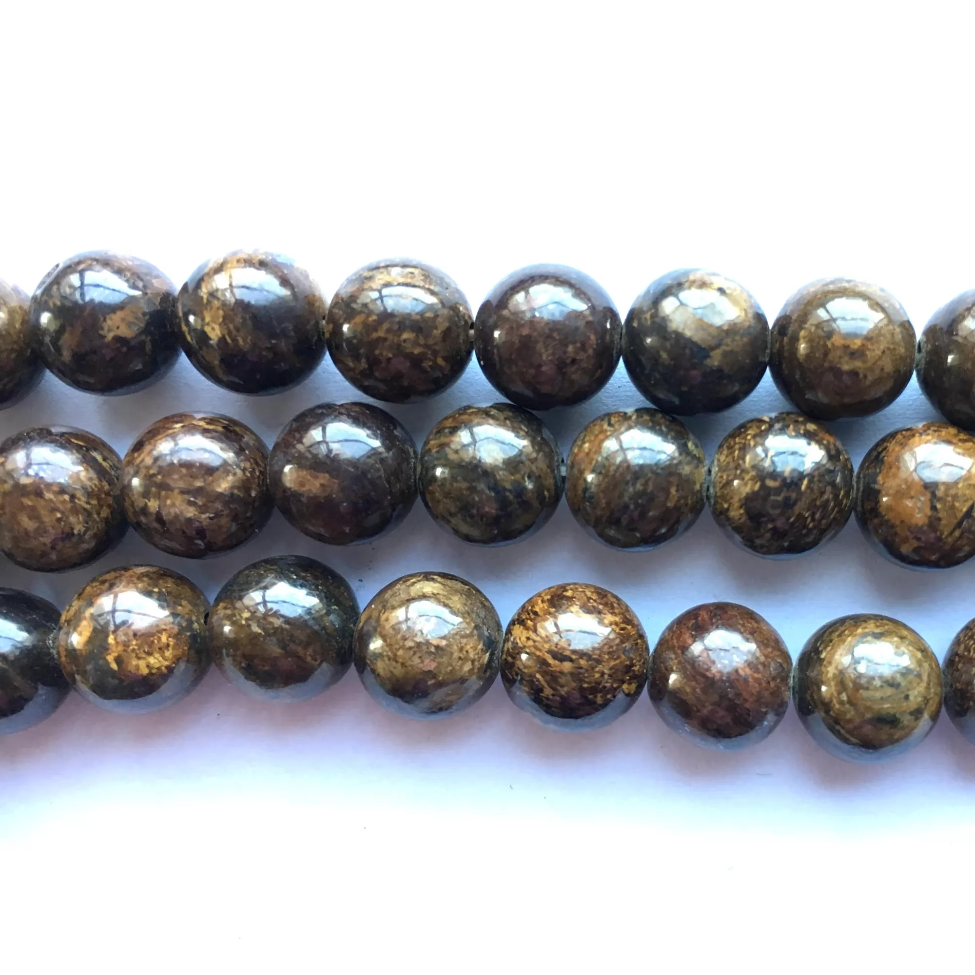 Bronzite, Plain Round, Approx 4mm-12mm, Approx 380mm