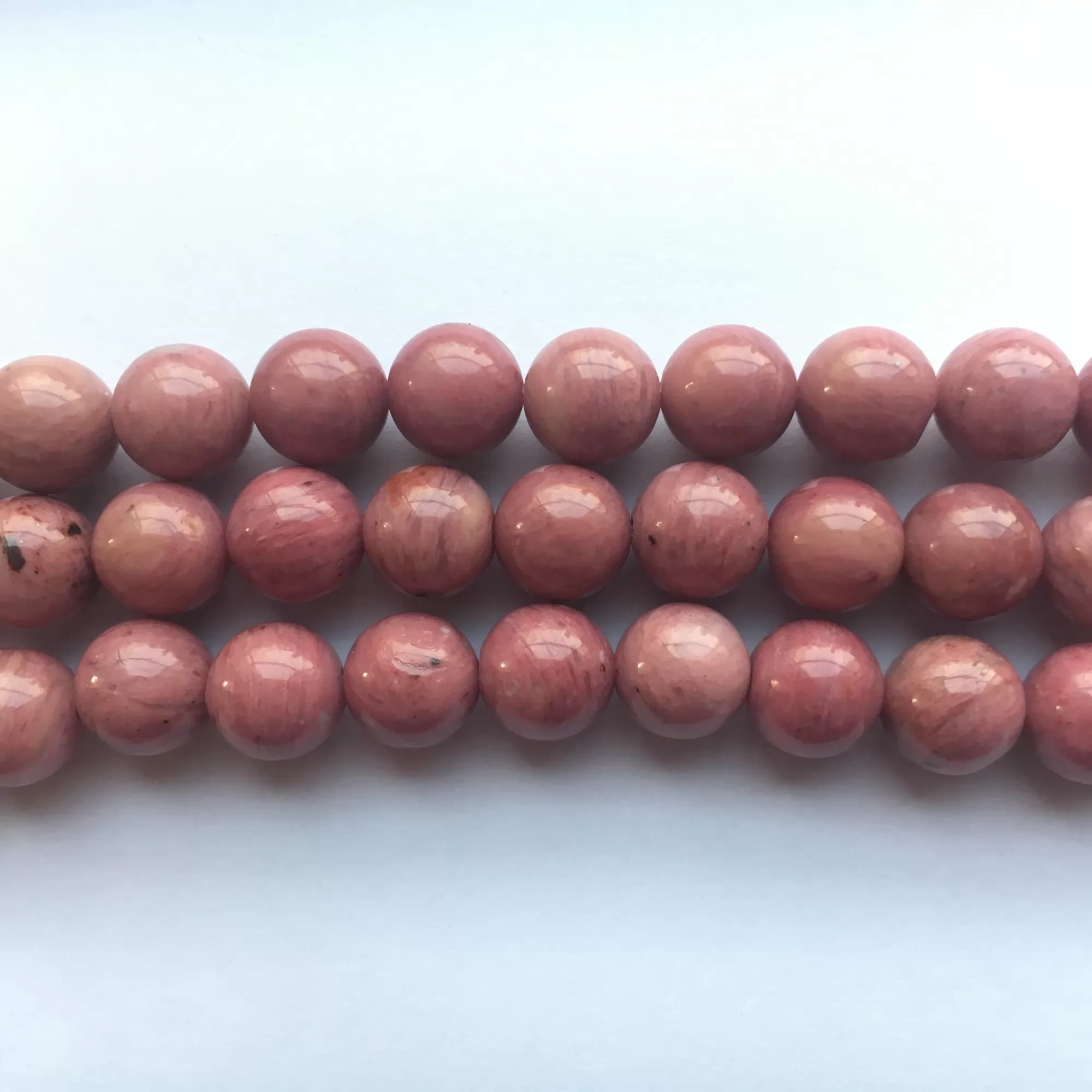 Red Chinese Rhodonite, Plain Round, Approx 4mm-12mm, Approx 380mm