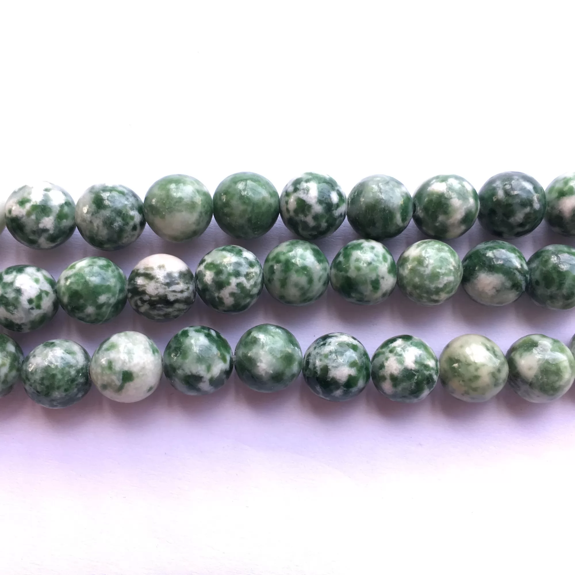 Green Spot Stone, Plain Round, Approx 4mm-12mm, Approx 380mm