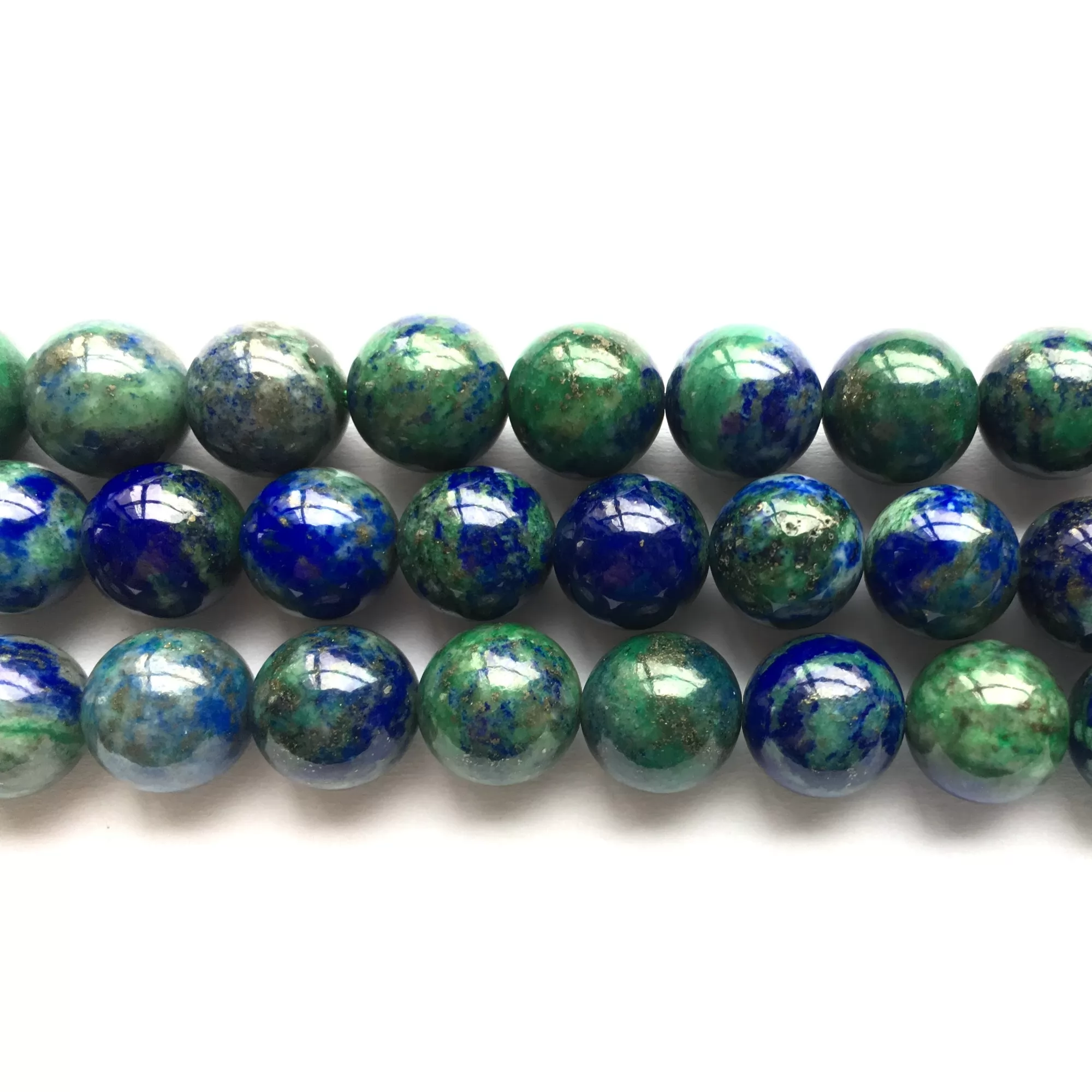 Azurite Malachite Dyed, Plain Round, Approx 4mm-12mm, Approx 380mm
