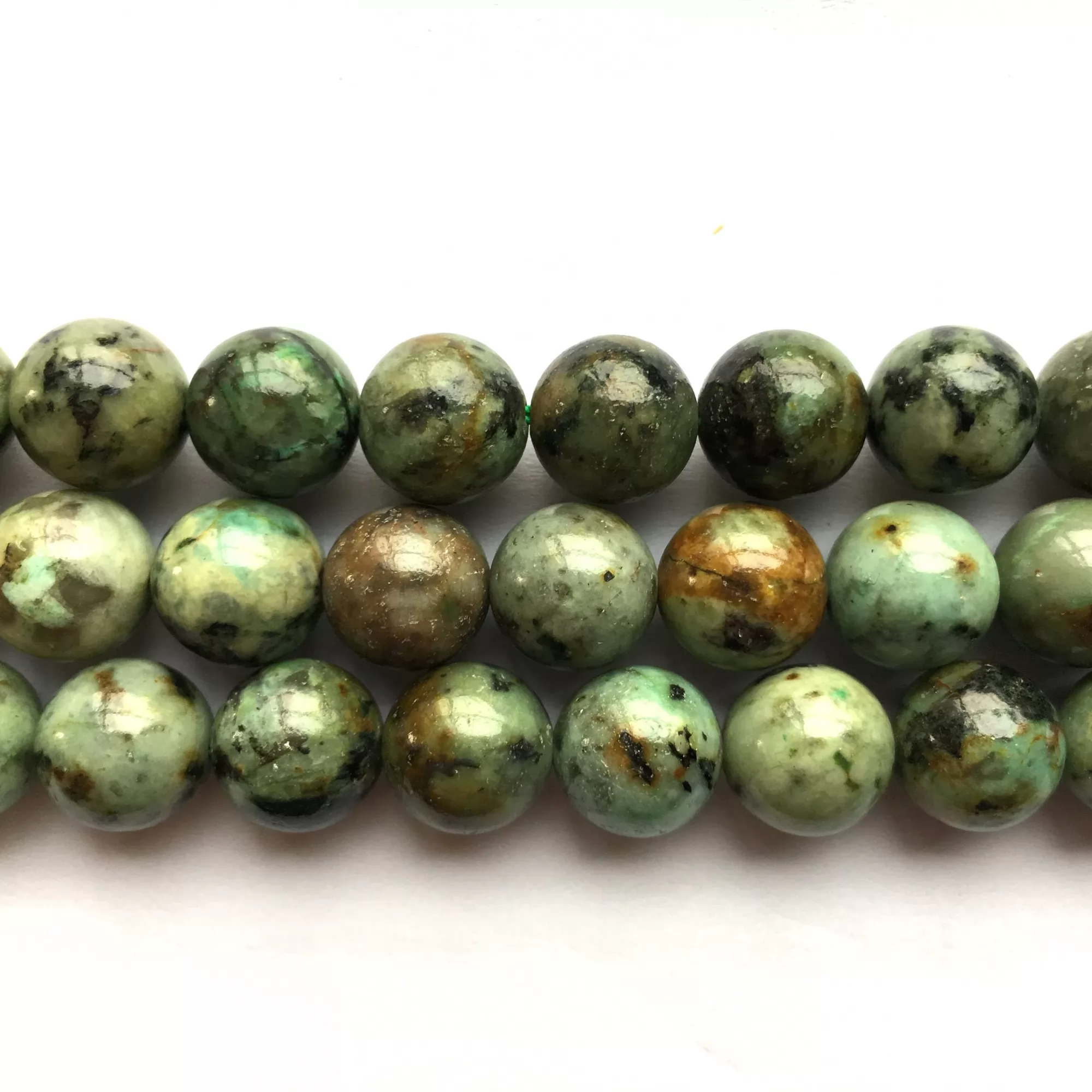 African Turquoise, Plain Round, Approx 4mm-12mm, Approx 380mm