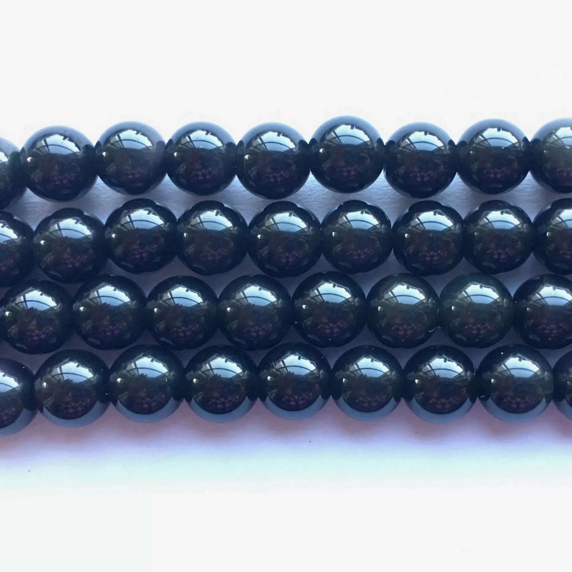 Black Sheen Obsidian, Plain Round, Approx 4mm-12mm, Approx 380mm
