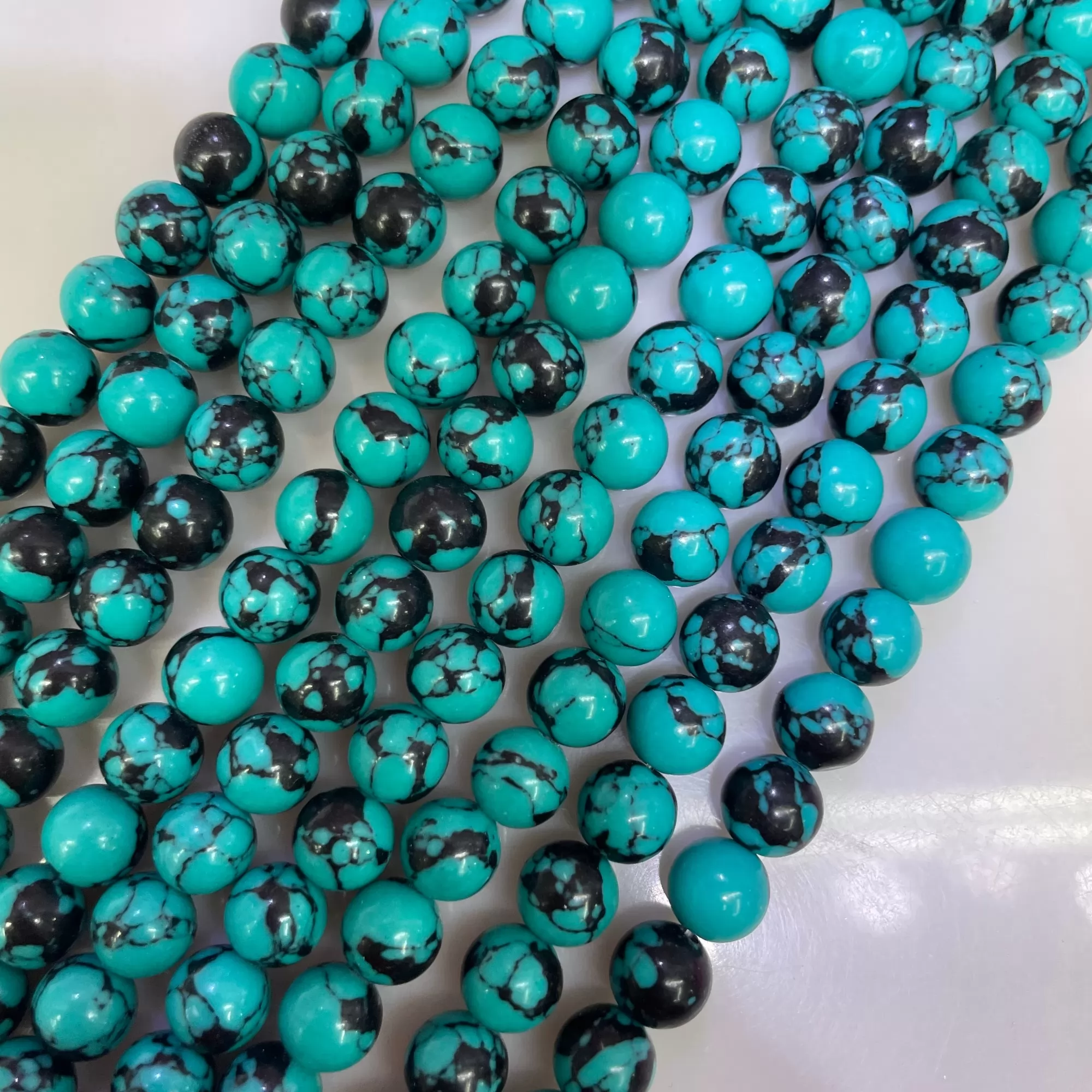 Synthetic Turquoise, Plain Round, Approx 4mm-14mm, Approx 380mm