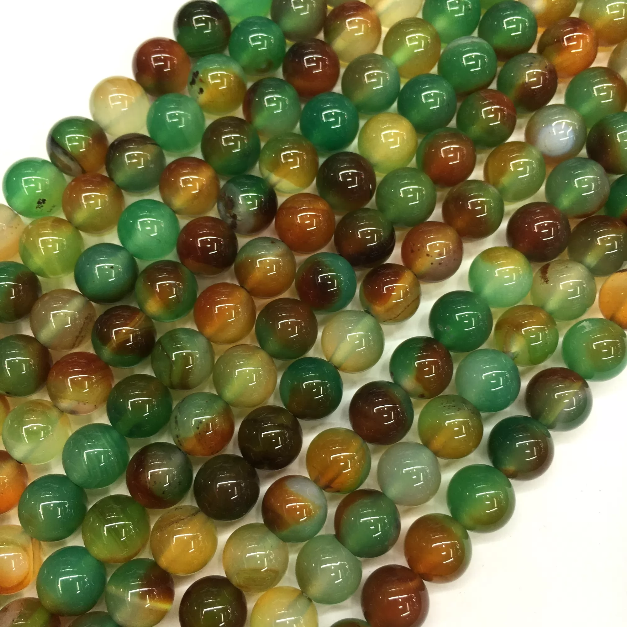 Green Red Agate, Plain Round, Approx 4mm-12mm, Approx 380mm