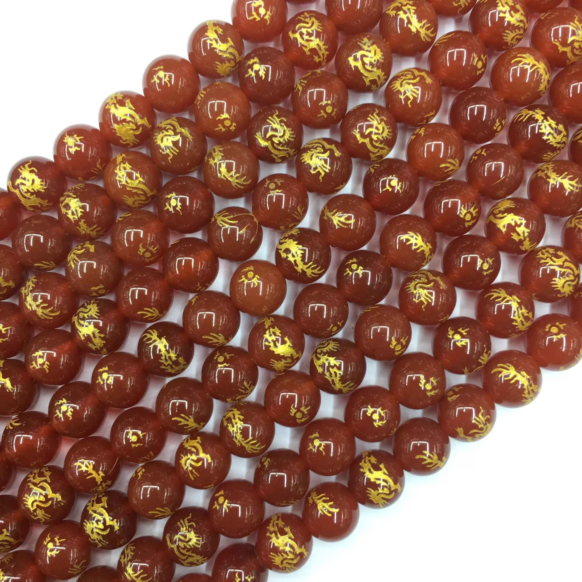 Carved Om mani padme hum, Red Agate, Plain Round, Approx 8mm-10mm, Approx 380mm