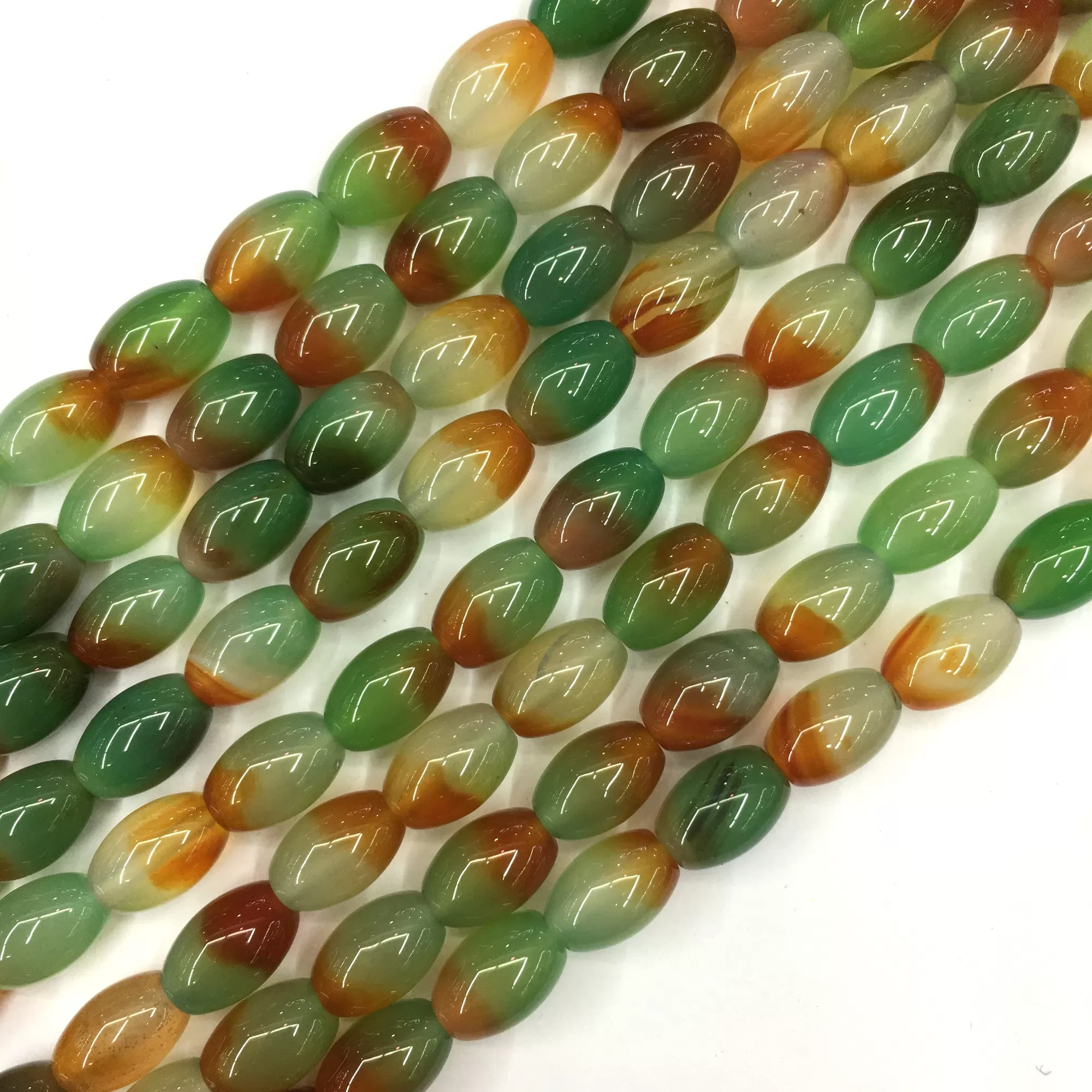 Green Red Agate, Rice, Approx 380mm