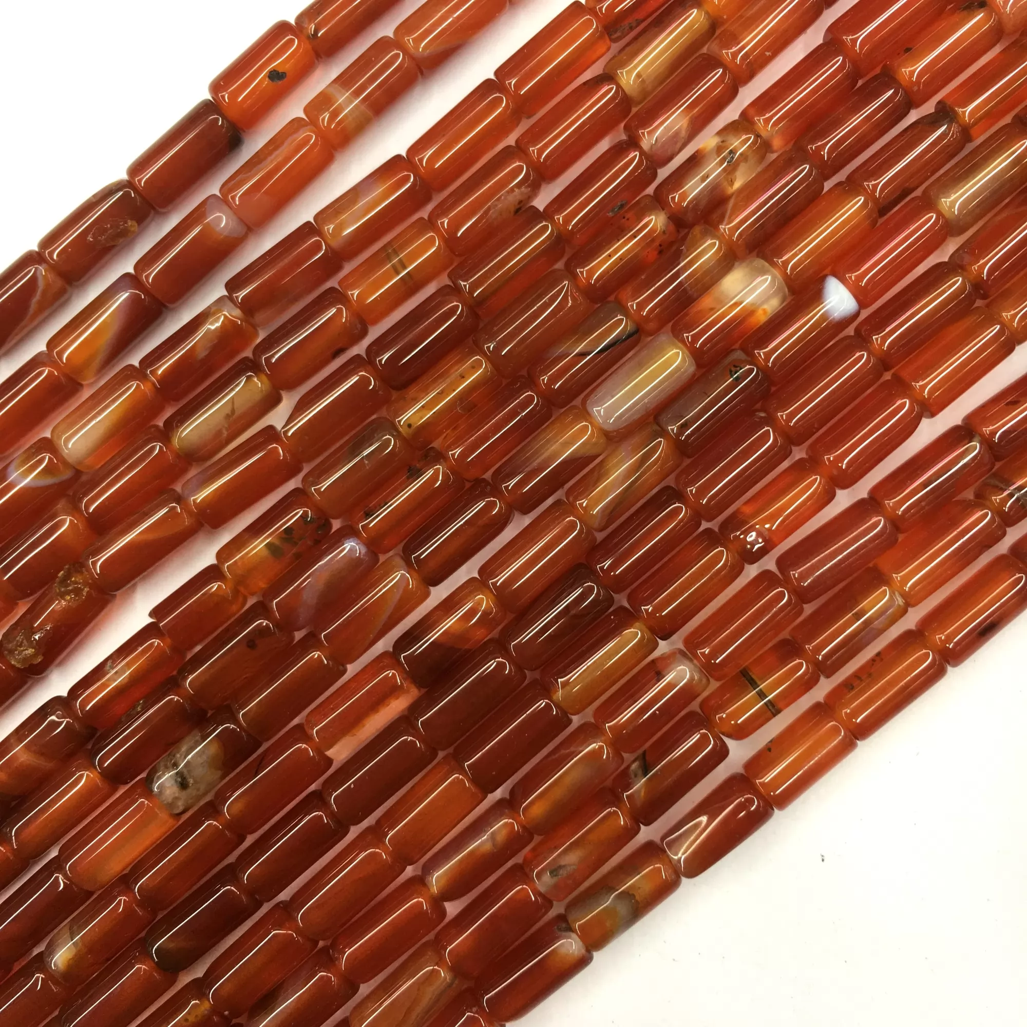 Carnelian Agate, Tube, Approx 380mm