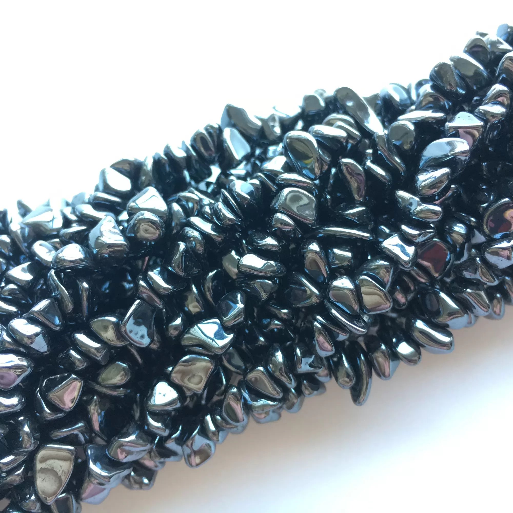 Hematite, Chips, Approx 5-8mm, Approx 32''