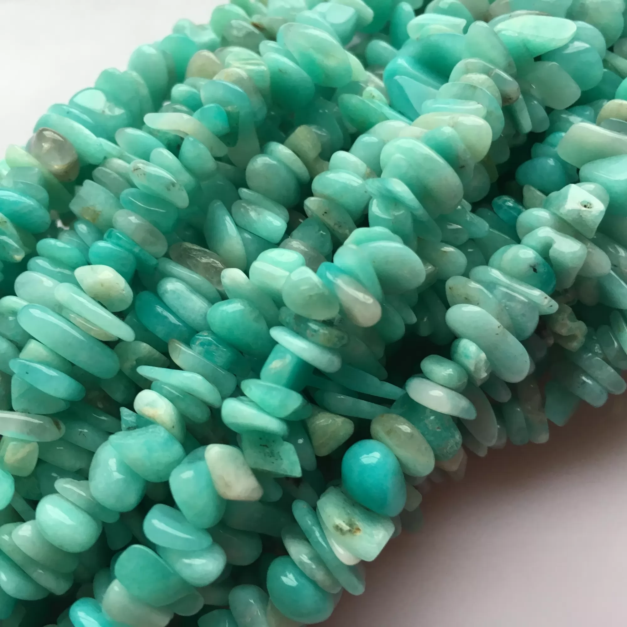 Peru Amazonite, Chips, Approx 5-8mm, Approx 32''