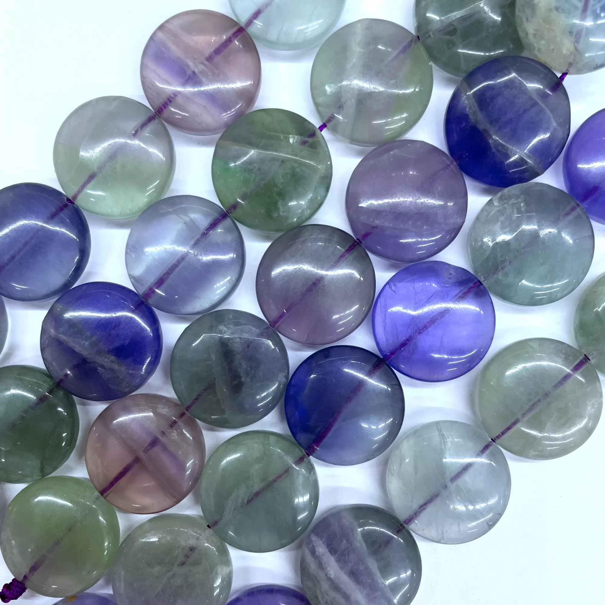 Fluorite, Flower, 15mm 20mm, Approx 380mm