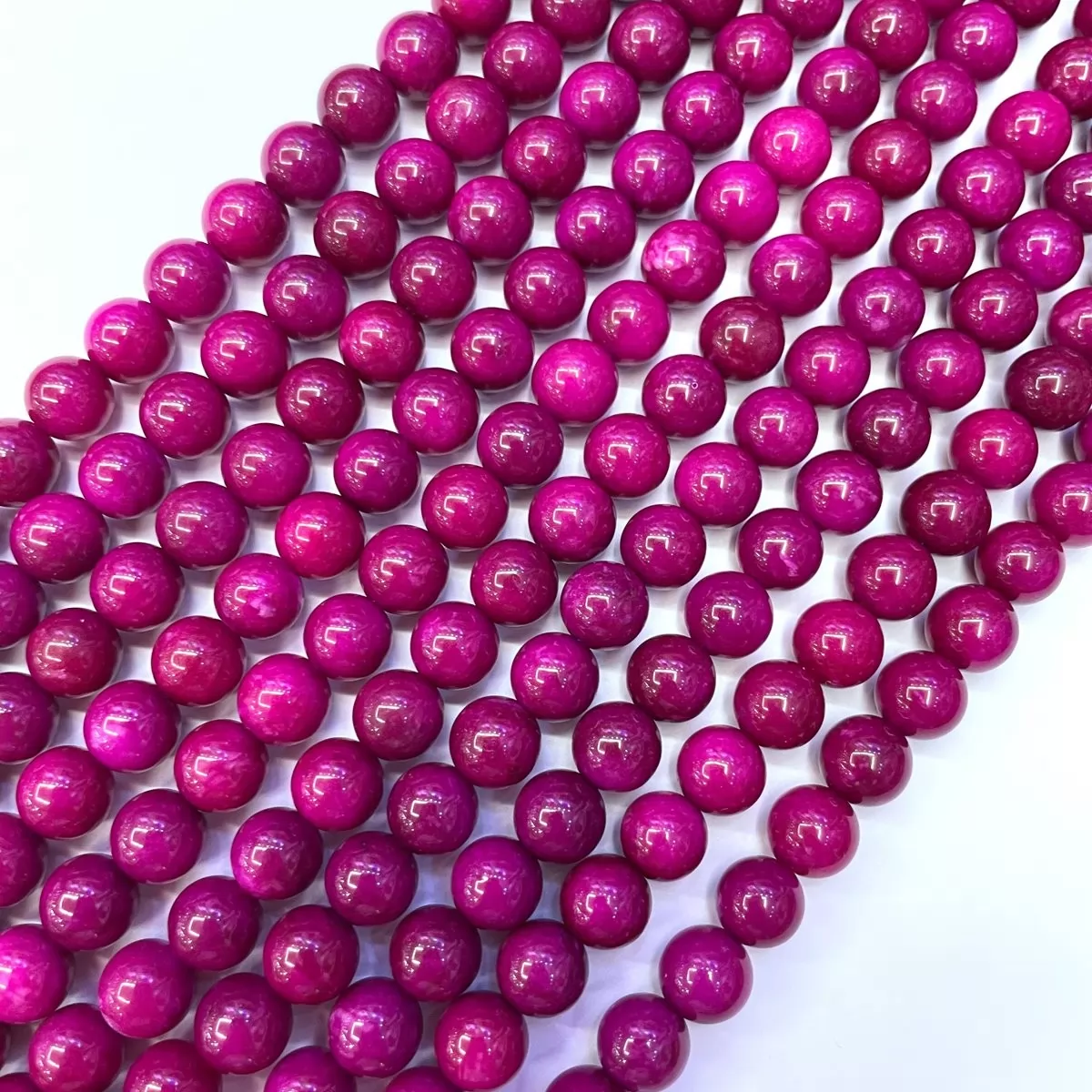 Opaque Pink Sugilite Color Jade, Plain Round, Approx 6mm-12mm, Approx 380mm