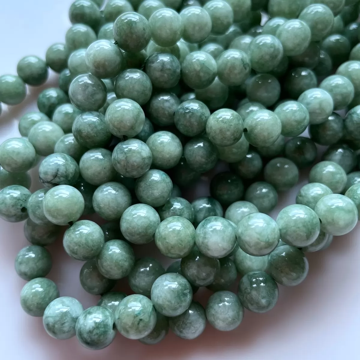 Jadeite Color Jade, Plain Round, Approx 6mm-12mm, Approx 380mm