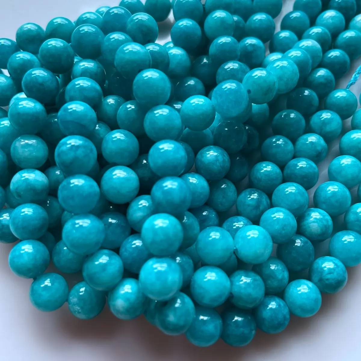 Amazonite Color Jade, Plain Round, Approx 6mm-12mm, Approx 380mm