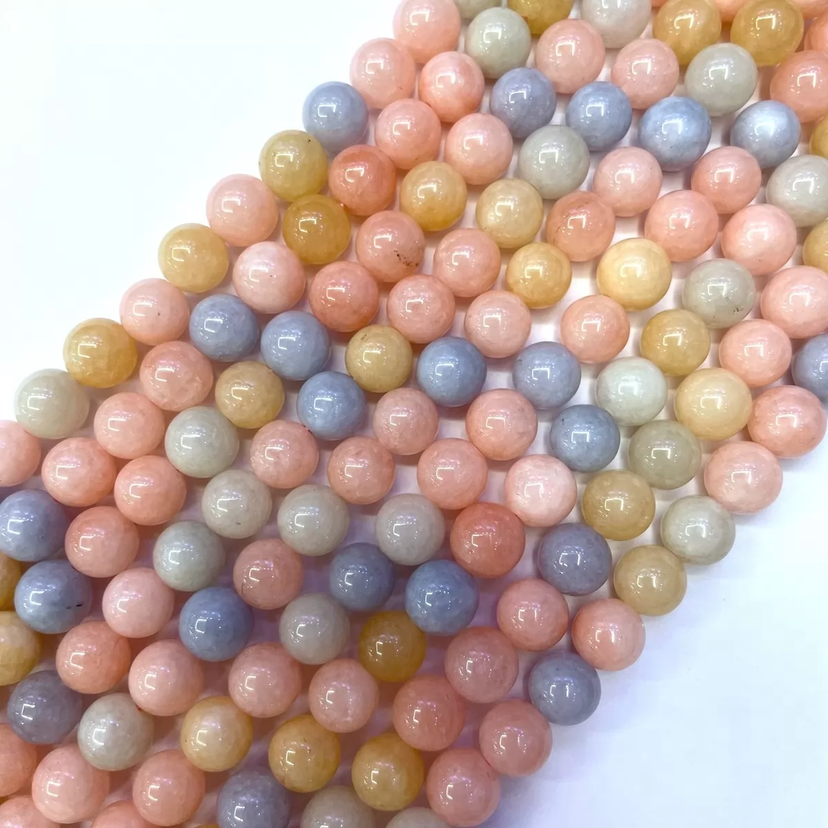 Morganite Color Jade, Plain Round, Approx 6mm-12mm, Approx 380mm