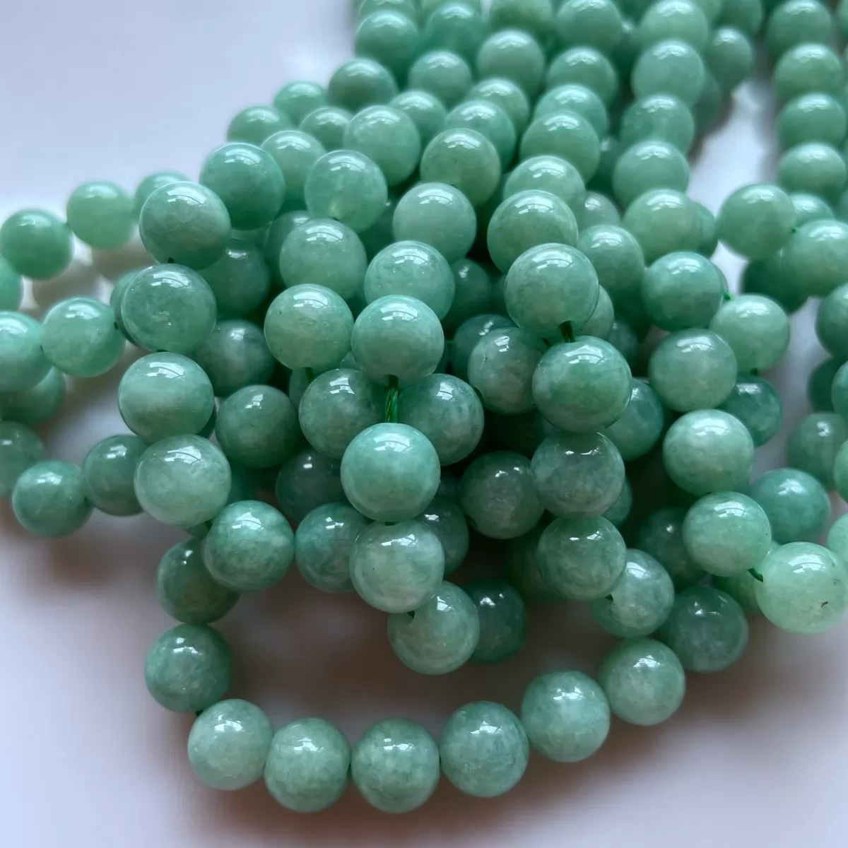 Emerald Color Jade, Plain Round, Approx 6mm-12mm, Approx 380mm