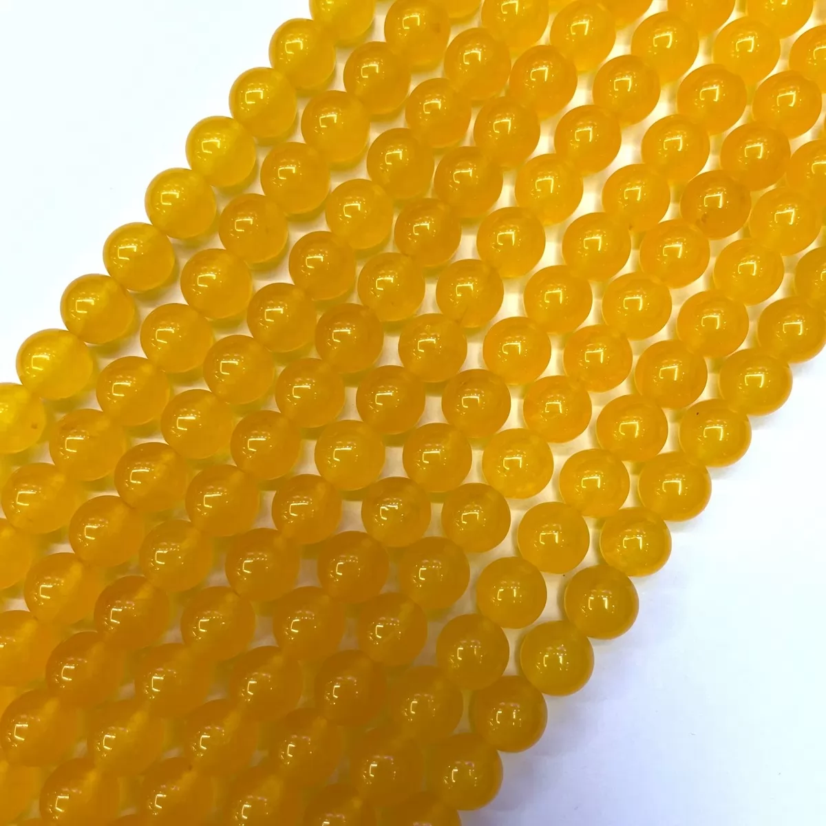 Yellow Color Jade, Plain Round, Approx 4mm-12mm, Approx 380mm