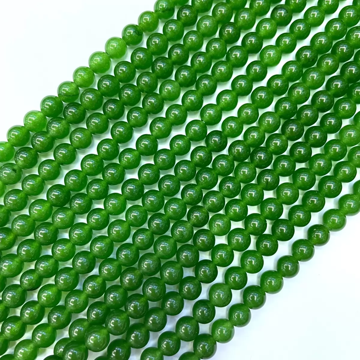 Dark Green Color Jade, Plain Round, Approx 4mm-12mm, Approx 380mm