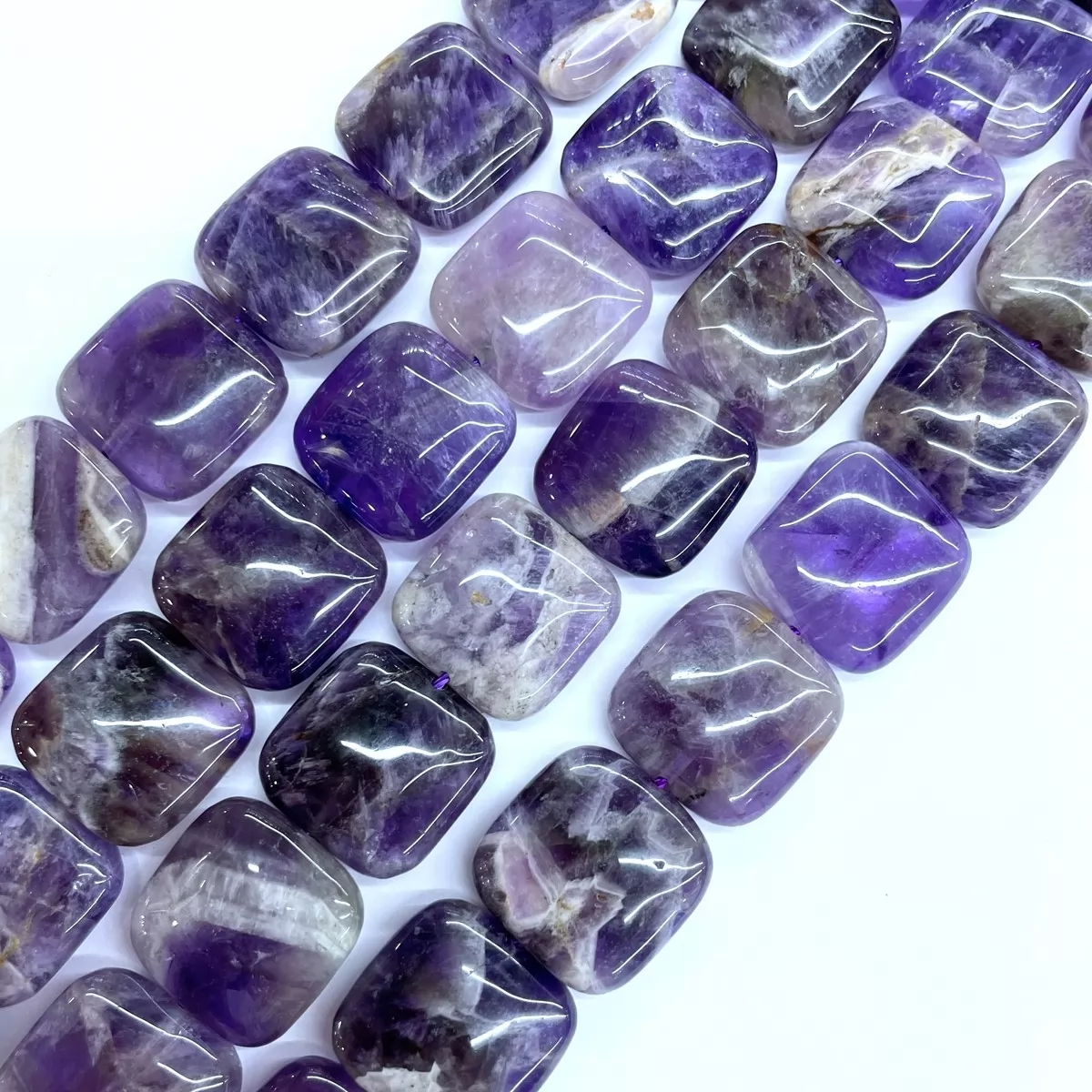 Amethyst, Square, 20mm, Approx 380mm
