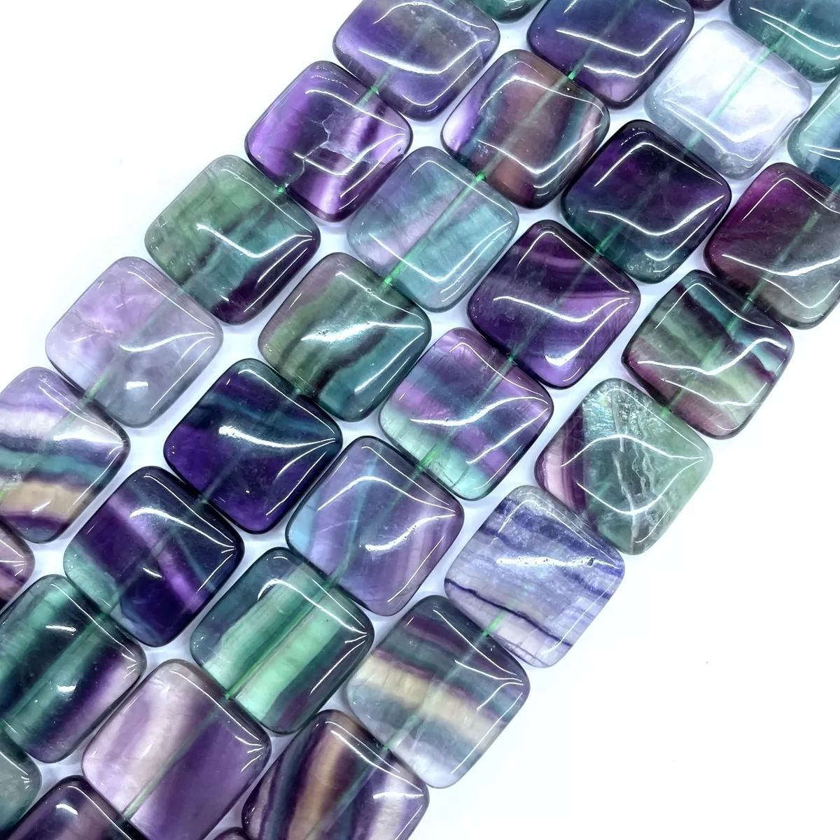 Fluorite, Square, 20mm, Approx 380mm