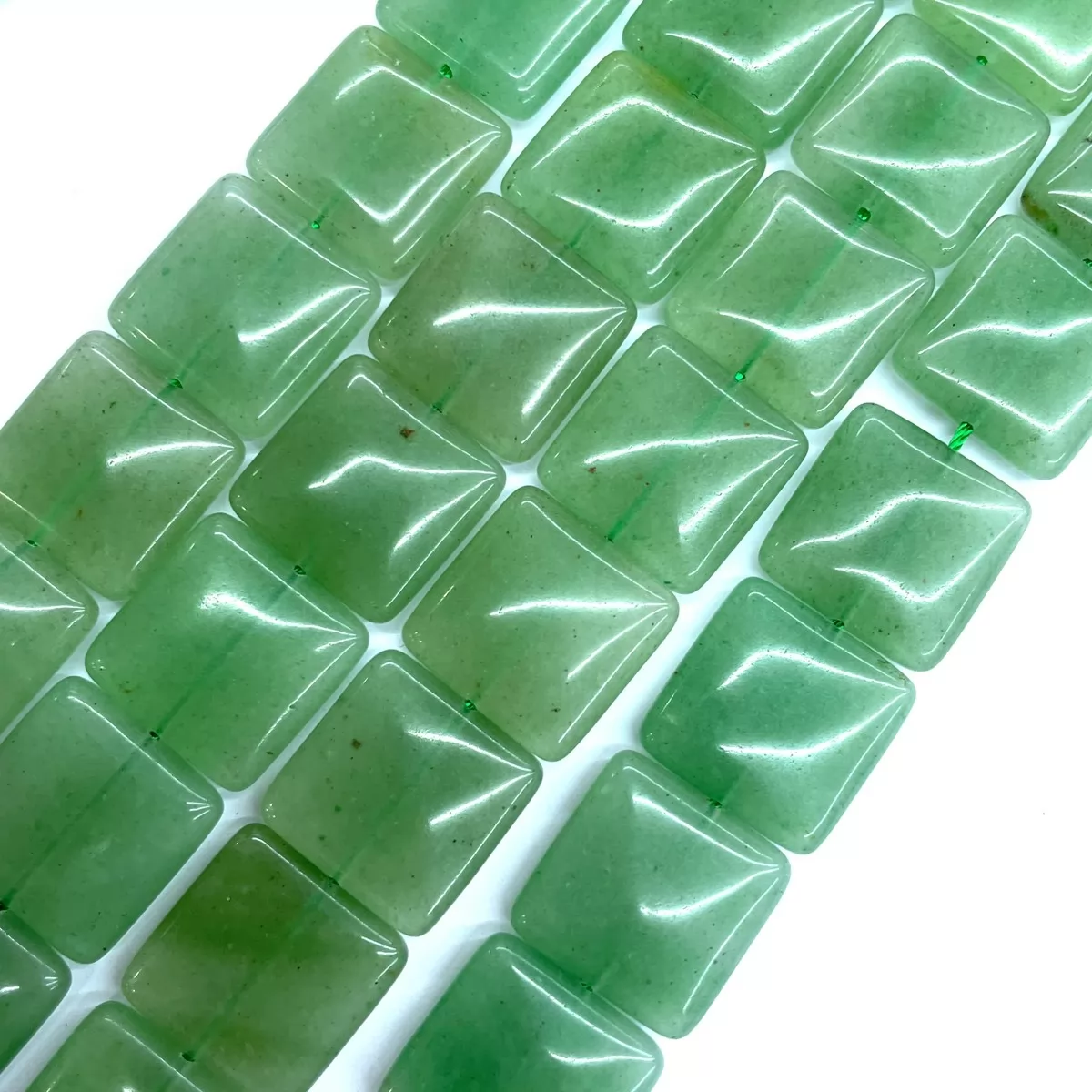 Green Aventurine, Square, 20mm, Approx 380mm