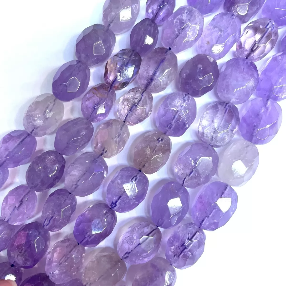 Light Amethyst, Soft Faceted Nuggets, Approx 12-18mm, Approx 380mm