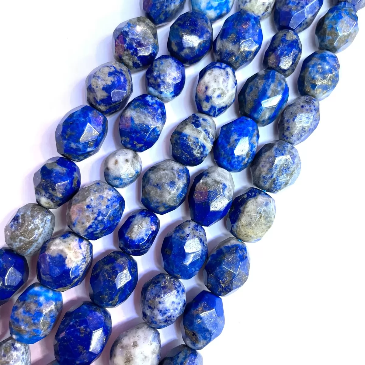 Lapis, Soft Faceted Nuggets, Approx 12-18mm, Approx 380mm