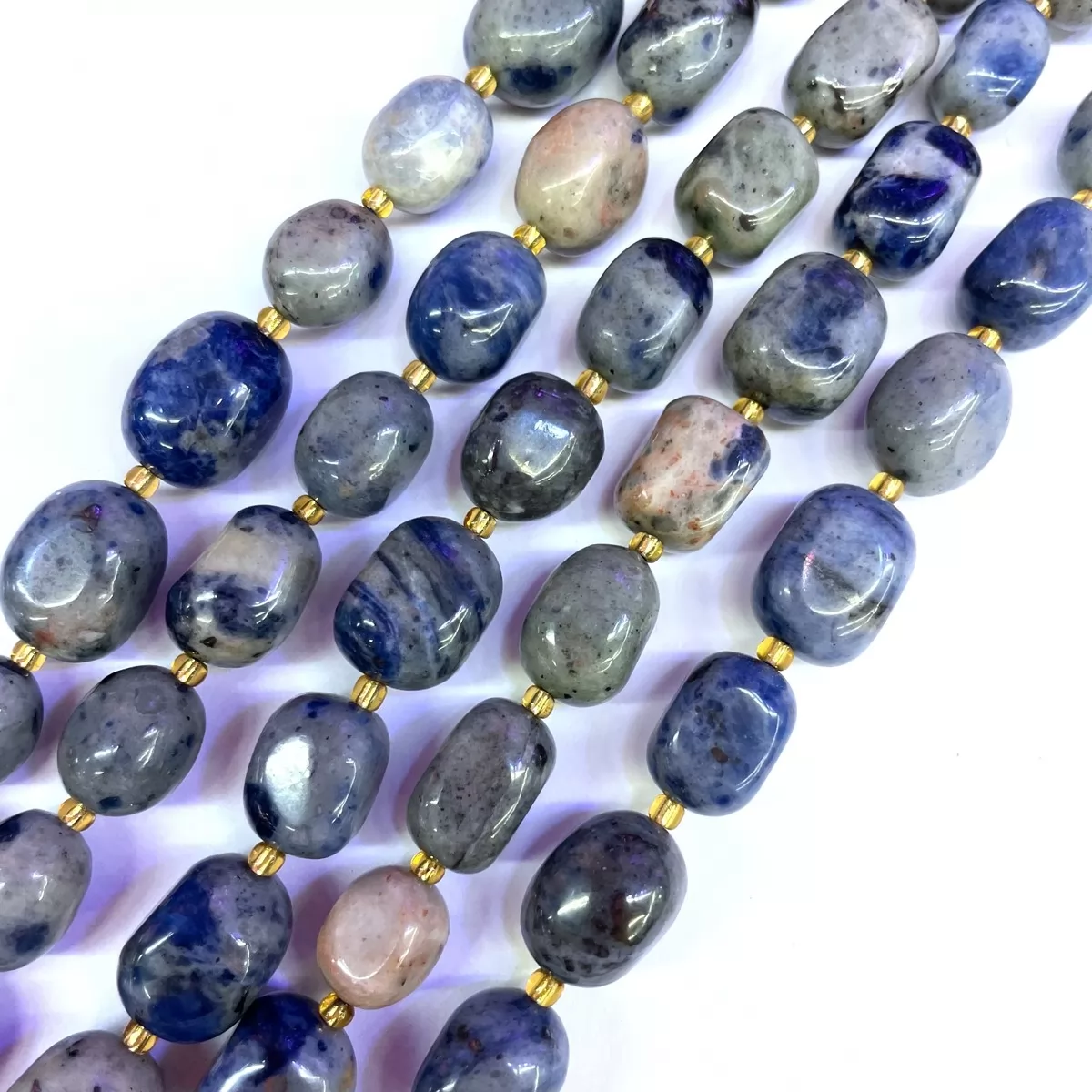 Sodalite, Plain Nuggets, Approx 10x15mm, Approx 380mm