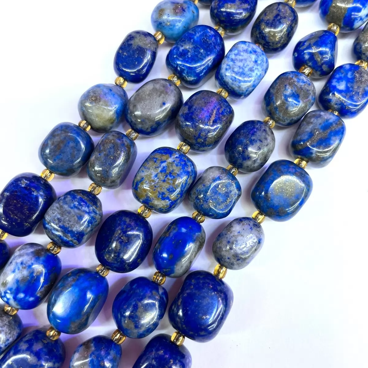 Lapis, Plain Nuggets, Approx 10x15mm, Approx 380mm