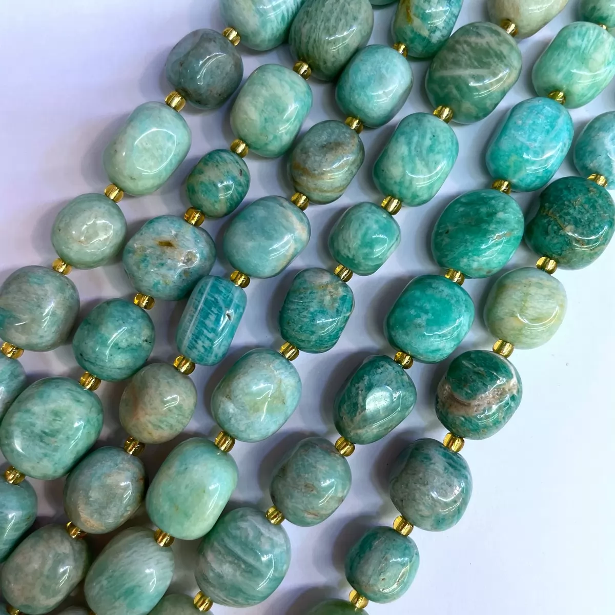 African Amazonite, Plain Nuggets, Approx 10x15mm, Approx 380mm