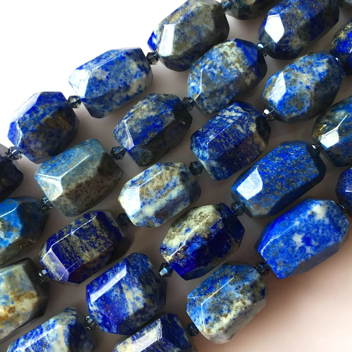 Lapis, Hard Faceted Nuggets, Approx 15-22mm, Approx 380mm