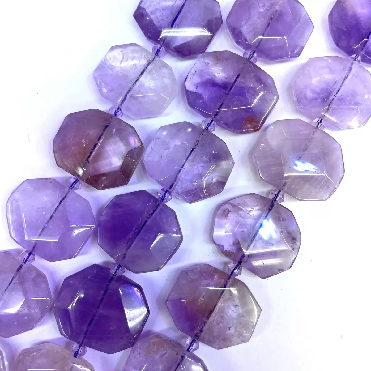 Light Amethyst, Side Drilled Rectangle, Approx 20x25x8mm, Approx 380mm