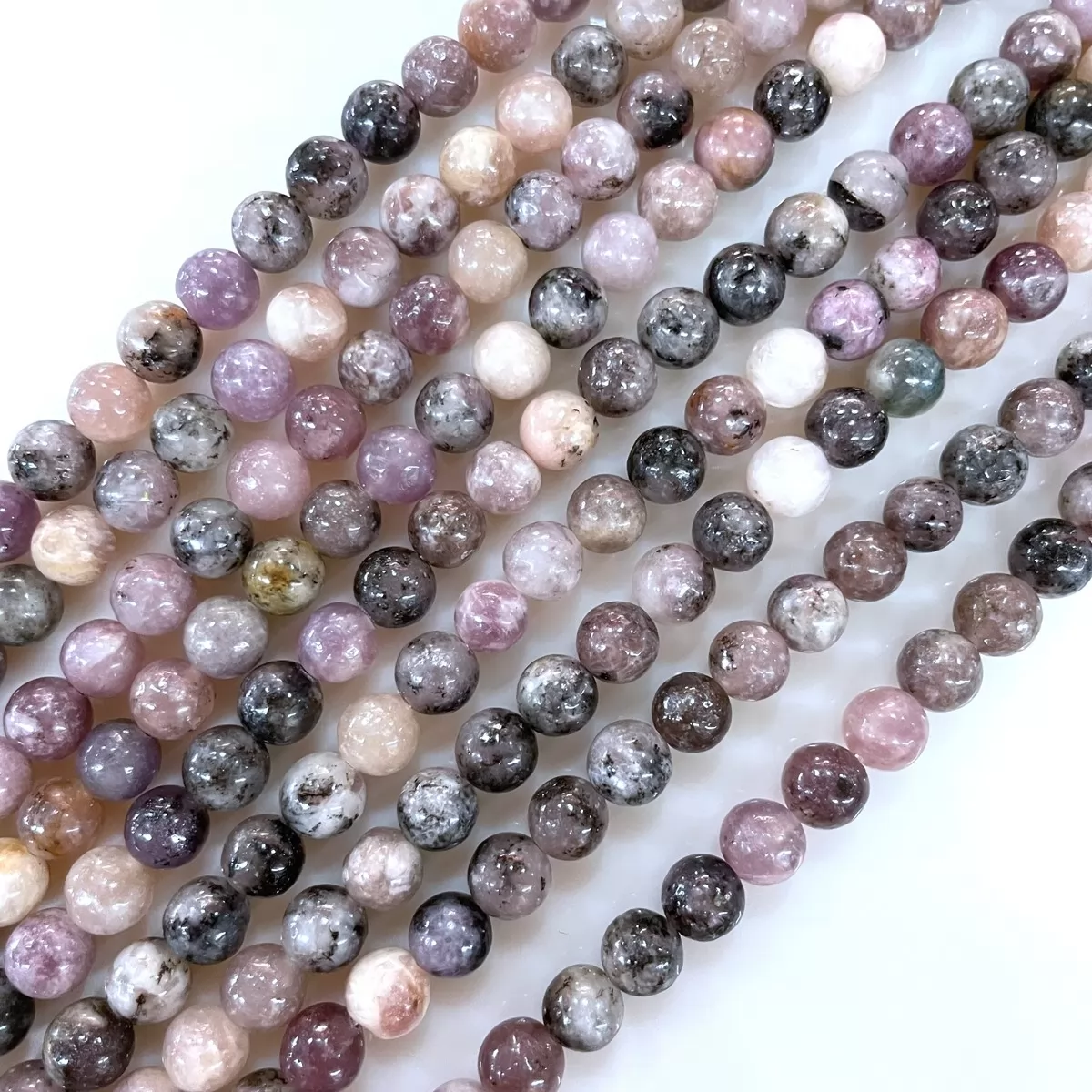 Lepidolite, Plain Round, Approx 4mm-12mm, Approx 380mm