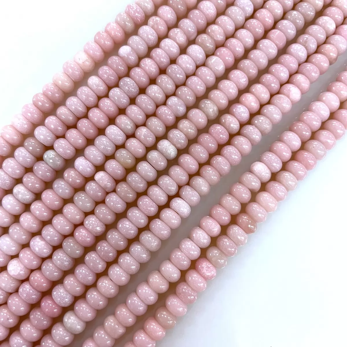 Chinese Pink Opal, Plain Rondelle, Approx 4mm-8mm, Approx 380mm