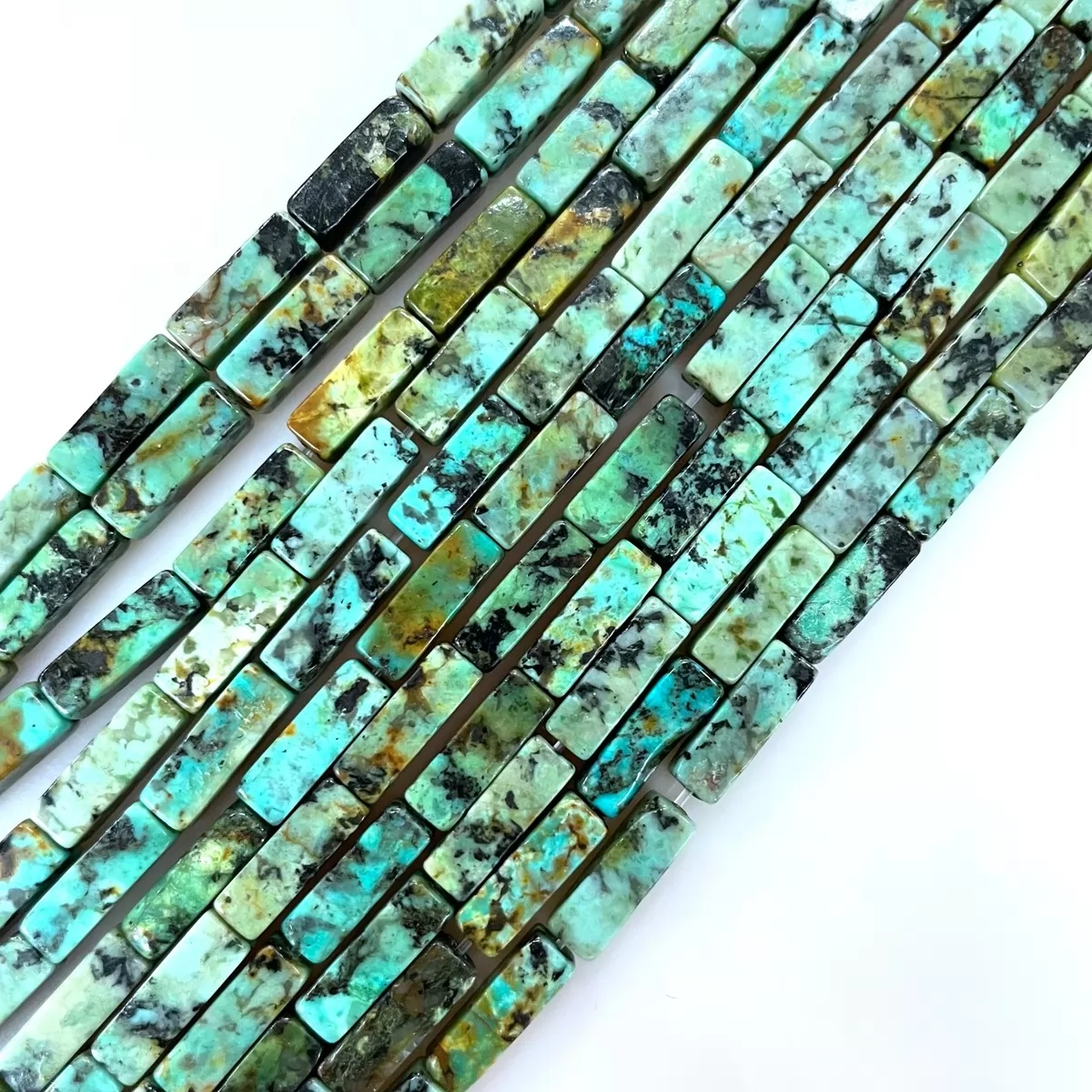 African Turquoise AA, Cuboid, Approx 4x13mm, Approx 380mm