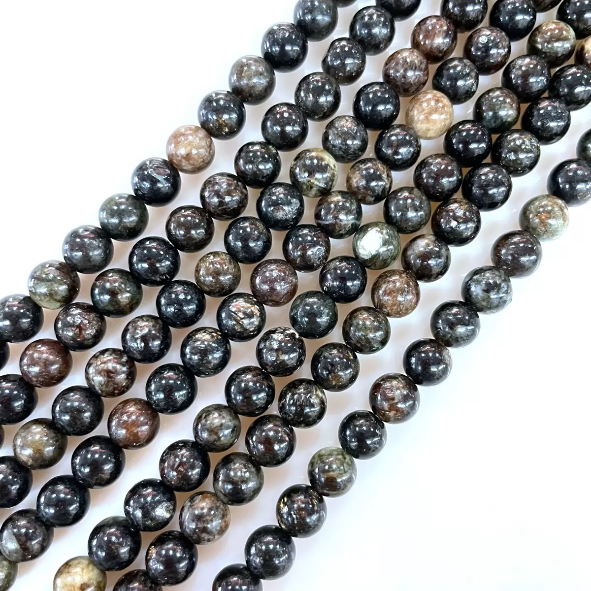Nuummite, Plain Round, Approx 4mm-12mm, Approx 380mm