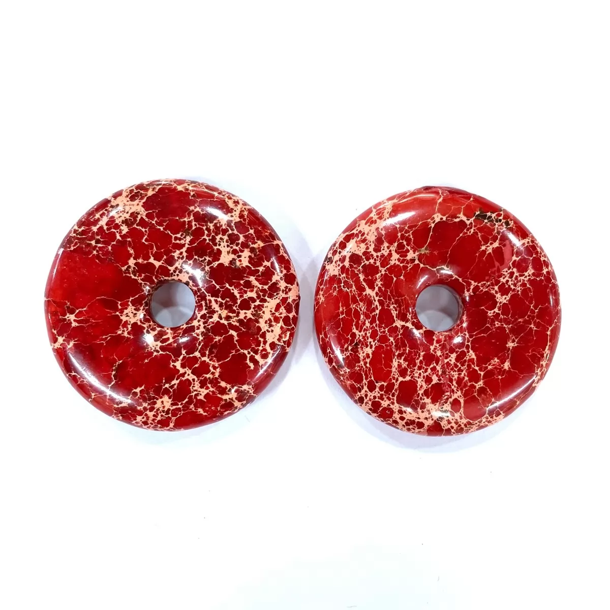 Red Impression Jasper, Dount Pendant 40mm