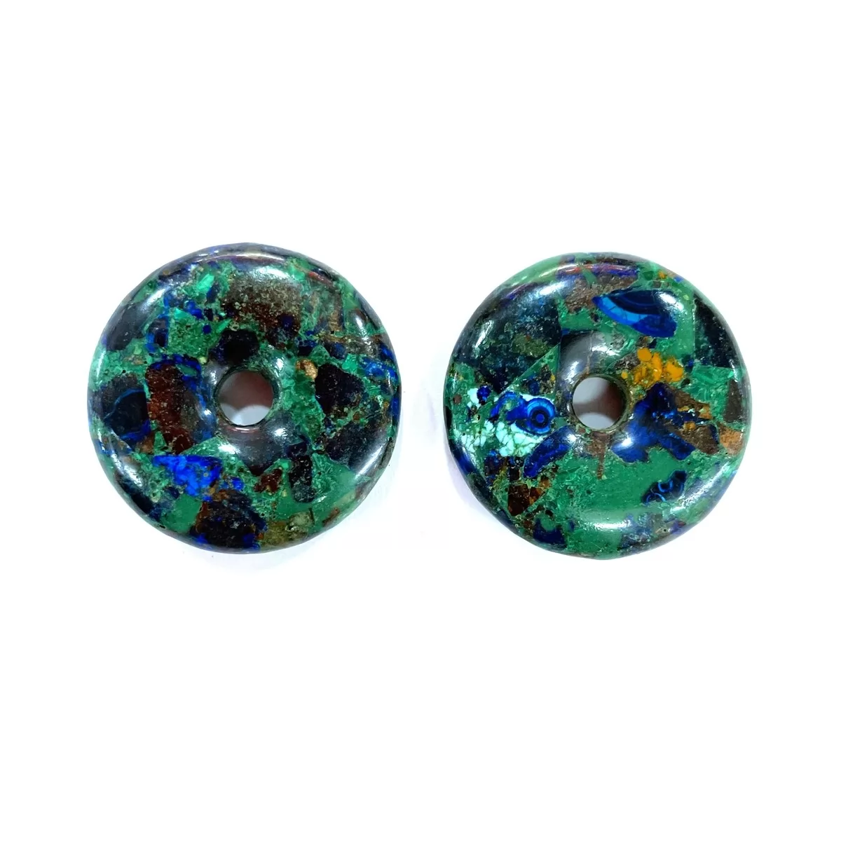 Natural Azurite, Dount Pendant 40mm