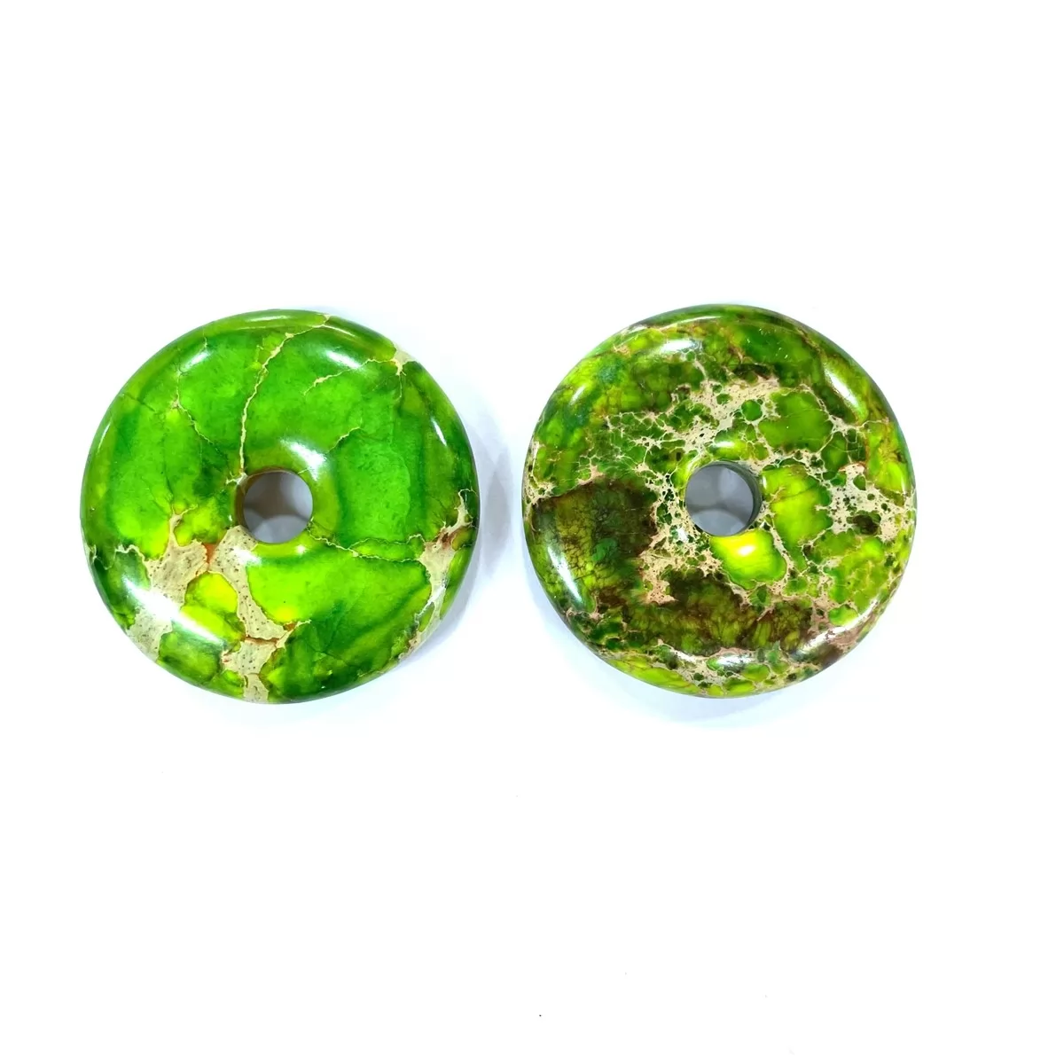 Green Impression Jasper, Dount Pendant 40mm