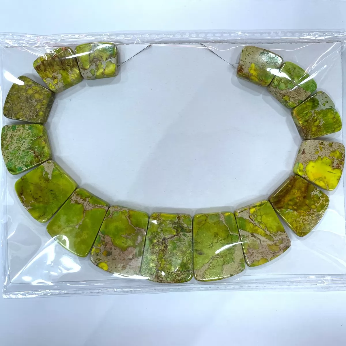 Yellow Green Impression Jasper, Necklace Set