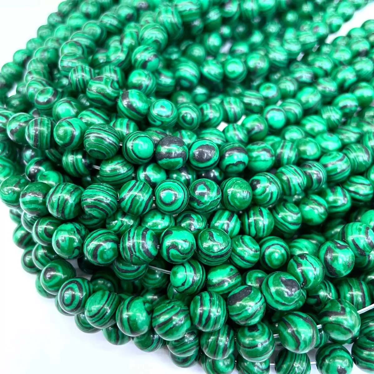 Malachite, Plain Round, Approx 4mm-12mm, Approx 380mm