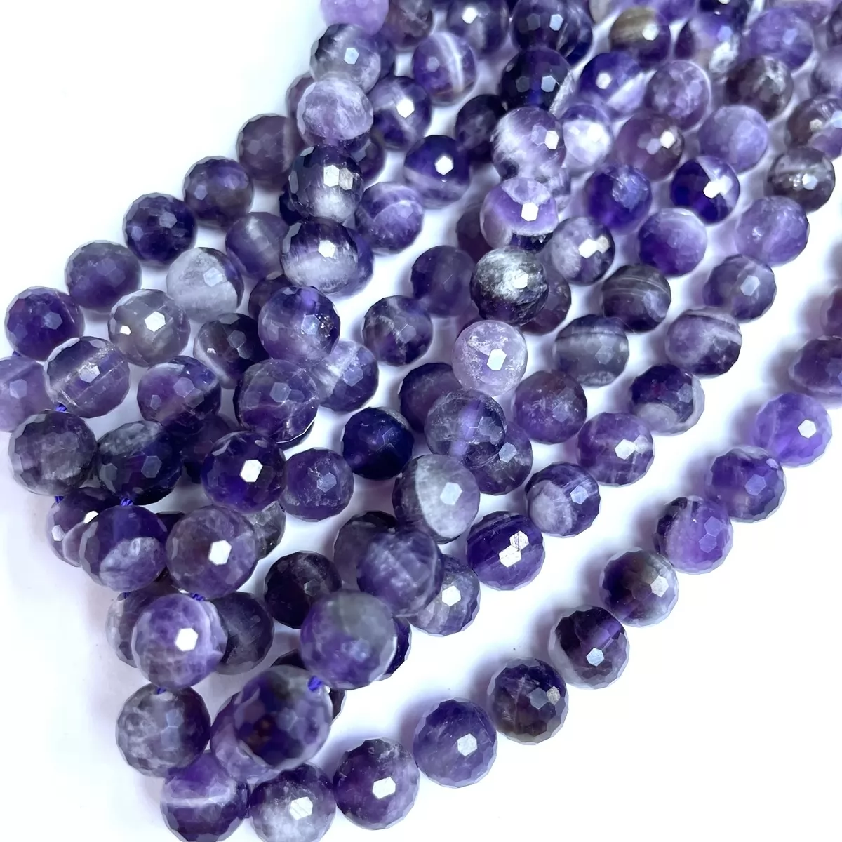 Amethyst Chevon, Faceted Round, Approx 380mm
