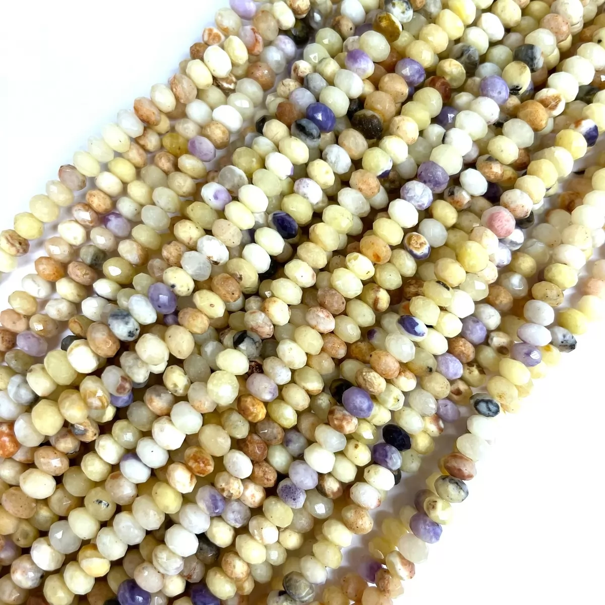 Purple Opal, Faceted Rondelle, 3mm,4mm,6mm, Approx 380mm