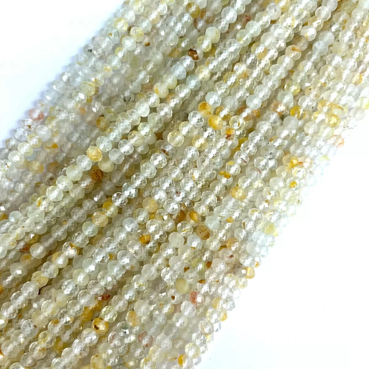 Yellow Topaz, Faceted Rondelle, 3mm,4mm,6mm, Approx 380mm