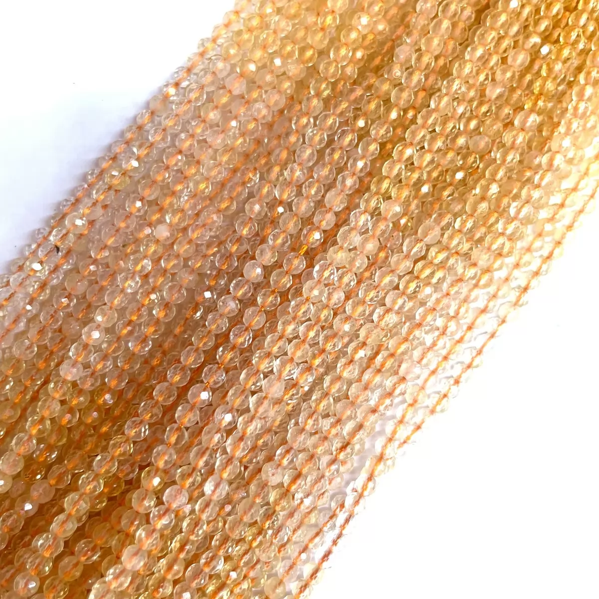Gradient Citrine , Faceted Round, 2mm,3mm,4mm, Approx 380mm