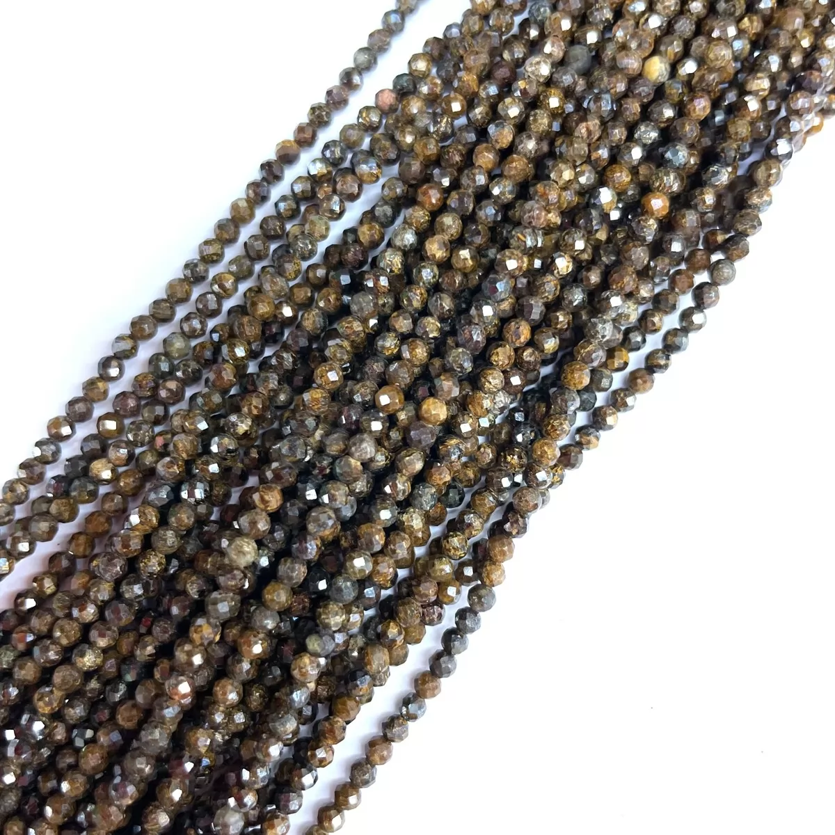 Bronzite, Faceted Round, 2mm,3mm,4mm, Approx 380mm