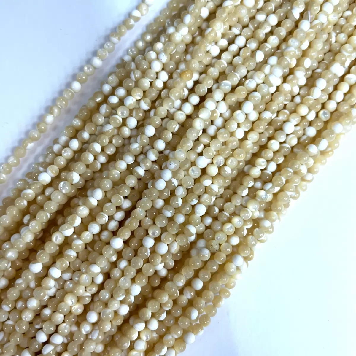 MOP Yellow, Plain Round, 2mm,3mm,4mm, Approx 380mm