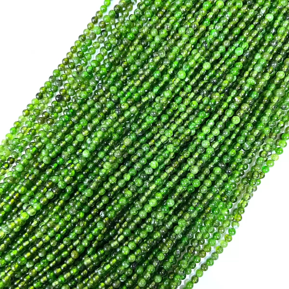 Russia Green Chrome Diopside, Plain Round, 2mm,3mm,4mm, Approx 380mm